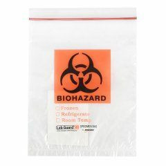 Medgen Lab Specimen Transport Bags – 8×10 in, Zip Closure, 3×5 Absorbent Pad, Clear/Black & Orange, 1000/case