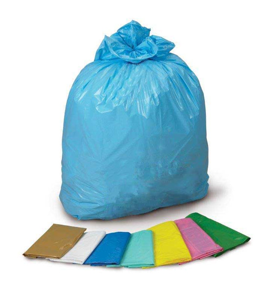 Medgen Laundry and Linen Bags – HDPE Film, Star Seal, Coreless Roll, 30.5×43 in, 20–30 gal Capacity