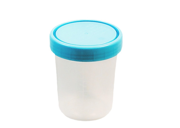 Medgen Gent-L-Kare Standard Specimen Container – 4 oz (120 mL) Capacity, Translucent, 500/Case
