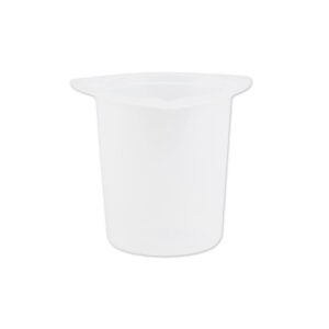 Medgen Tri-Pour Beakers and Paper Lids – 8 oz (250 mL) Capacity, Translucent, 4 Sleeves of 25 Each, 100/Case
