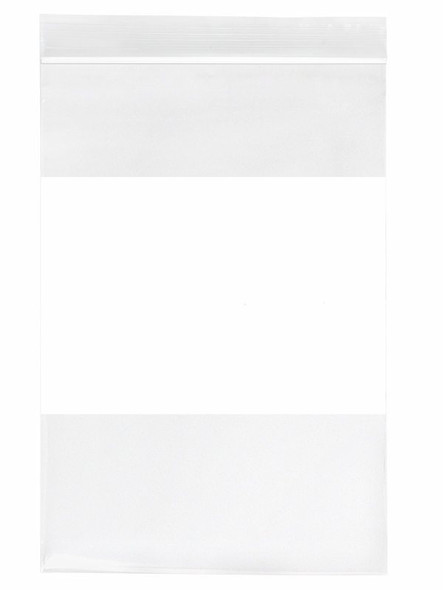 Medgen Reloc – Zippit Zip Closure Bags – Clear, 4 X 6 in, Writable White Block, , – 100/pack