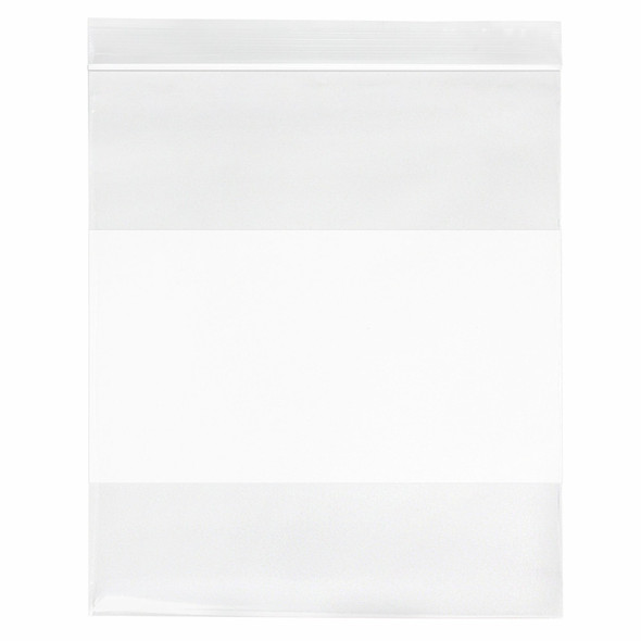 Medgen Reloc – Zippit Zip Closure Bags – Clear, 3 X 5 in, 2 Mil Plain, Writable White Block, , – 100/pack