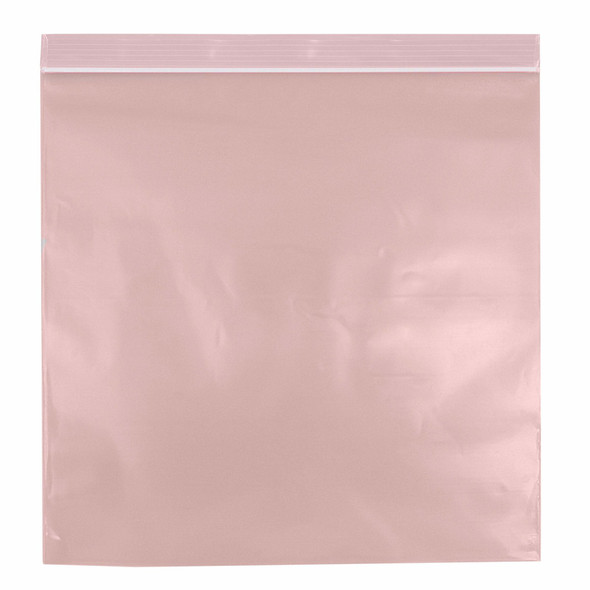 Medgen Anti – Static Zip Bags – Pink Tint, 12 X 12 in, 2 Mil, Writable White Block, , – 100/pack