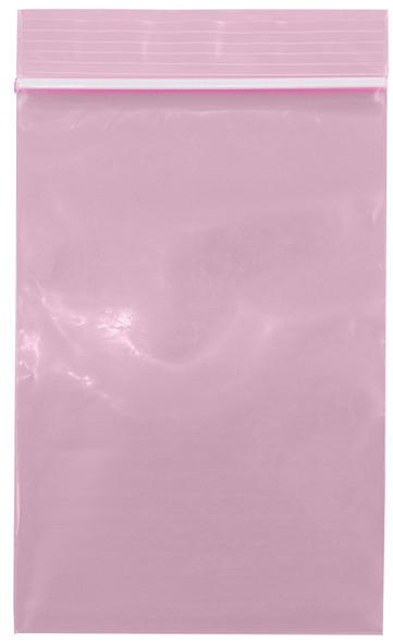 Medgen Anti – Static Zip Bags – Pink Tint, 4 X 6 in, , , Electrostatic Dissipative, Durable – 100/pack