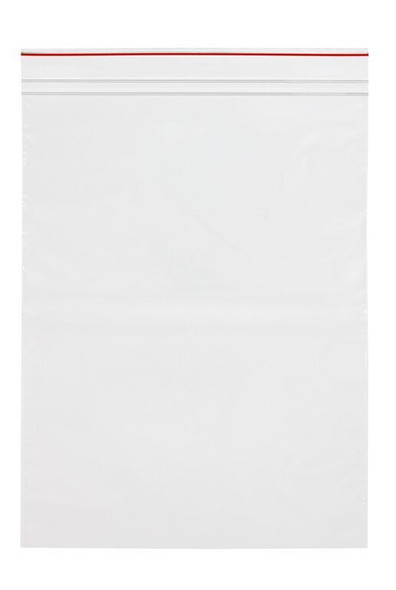 Medgen Minigrip Red Line Zip Closure Bags – 4mil Plain No Print, Double Zipper, 13 x 20 in, 250/cs