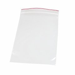 Medgen Minigrip Red Line Zip Closure Bags – 2 Mil Plain, 5 X 7 in, Liquid – Tight Double Zipper, Clear, 10/100