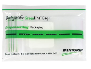 Medgen Minigrip biodegradable zip closure bags – 4 x 6 in, 2 mil, clear, ASTM D5511 tested, 1000/cs