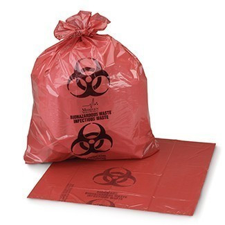 Medgen Biohazardous Waste Bags – Meets a.s.t.m. Dart Test, HDPE Film, Star Seal, 33 Gal, 33×40 in, 14.00 Mic