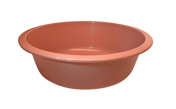 Medgen Wash Round Wash Basin – 6 qt (5.7 L) Capacity, 13 x 3.9 in Size, Dusty Rose, 50/Case