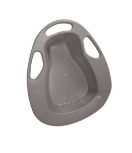 Medgen Bedpans Stackable Commode with Handles – 2 qt (1.9 L) Capacity, 300 lb Weight Limit, 15 x 11.4 x 4.6 x