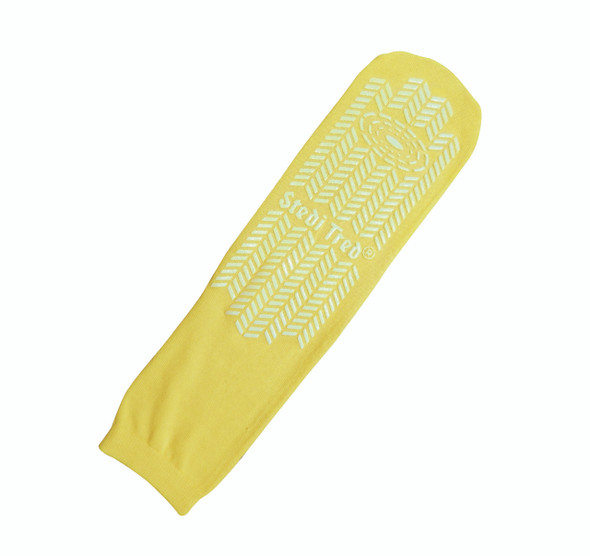 Medgen Patient Fall Prevention Slippers – Yellow Color, 48 Pairs Case, Fits Men’s 11+ and Women’s 12+