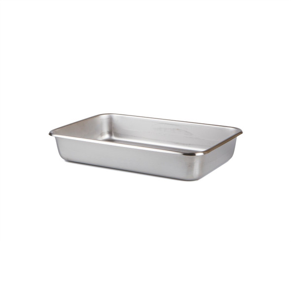 Medgen Regular Stainless Steel Instrument Tray – 12 1/8×7 3/4×2 in, 2.5 qt Capacity, Steam Sterilizable