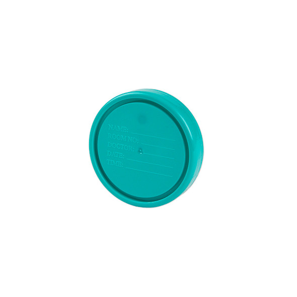 Medgen Gent-L-Kare Standard Specimen Container – Turquoise Lid, 25 Bags of 20 Each, 500/Case