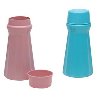 Medgen Carafes with 5 oz. Cup Covers – Sterilizable, 5 oz/150 mL Capacity, Dusty Rose, 12/Case