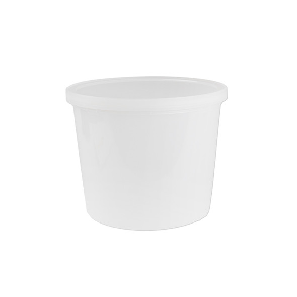 Medgen Laboratory Container – Snap-On Lid, 64 oz Capacity, Translucent Base and Lid, Non-Sterile, 50/Case