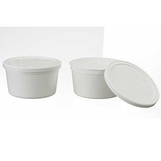 Medgen Medegen Laboratory/Stool Specimen Container – 8 oz Capacity, Leak-Resistant Snap Lid, Writable