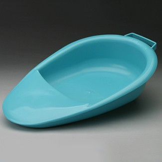 Medgen Bedpans Fracture Large Sterilizable Bedpan – 2.5L Capacity, Blue, 17 x 10.6 x 4.1 in, 350 lb Weight