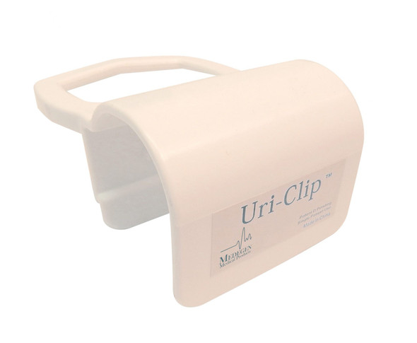 Medgen Urinal Holder – White, Case of 48, Patient Care Accessory, Compatible with Uri-Clip, Durable
