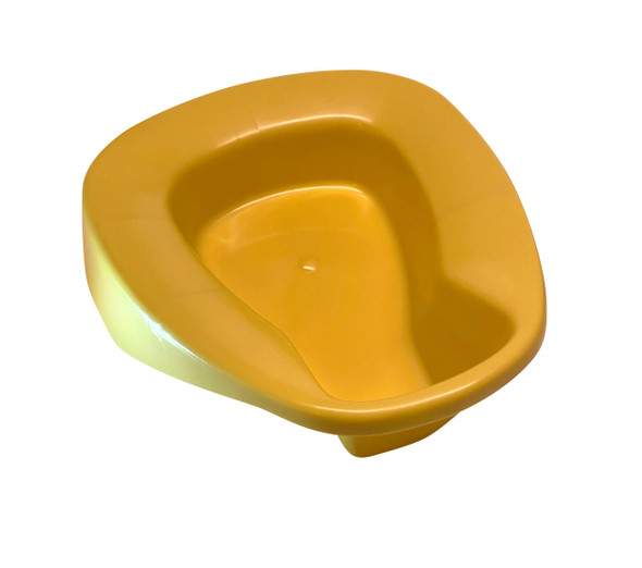 Medgen Bedpans Bedpan – Large Skirt, 300 lb Capacity, 2.25 qt, 16 x 13 in, Gold, Stackable