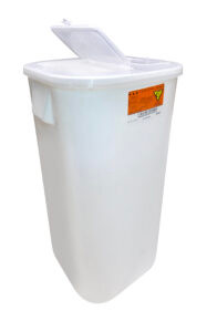Medgen Stackable Sharps – Tainer Polypropylene Chemo Waste Container – 16 Gal Capacity, CYTA Symbol