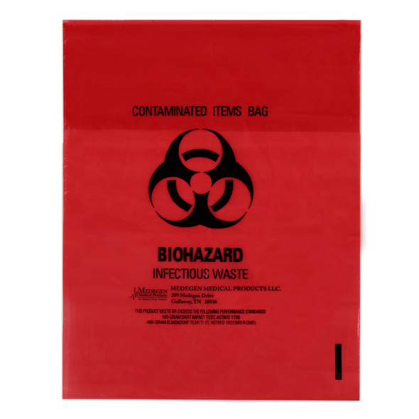 Medgen Biohazardous Waste Bags – ASTM Dart Impact/elmendorf Tear Strength, DOT CFR 49 173 – 197 Compliant