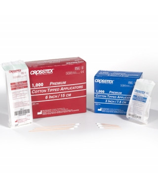 Crosstex Cotton Tipped Applicators – Premium, 2 Length Options, 1000 per box, 100% Cotton Tip
