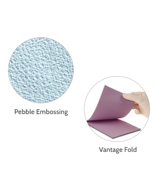 Crosstex PolyBack Contour Bib – 18" x 22"/46 x 56 cm, Reinforced Edge Embossing, Embossing Pattern