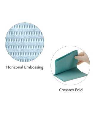 Crosstex Professional Thrift Towel – 19" x 13"/48 x 33 cm, Reinforced Edge Embossing, Embossing Pattern