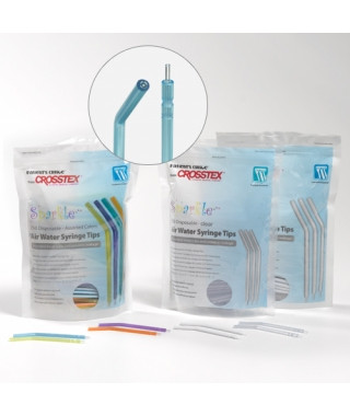 Crosstex Sparkle Air Water Syringe Tips Disposable – No Natural Rubber Latex, Single-Use, 250 per bag