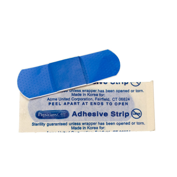 First Blue Metal Detectable 1"x3" Plastic Bandages – 1500 per Box, 1" x 3", 1"x3", For Dressing Changes