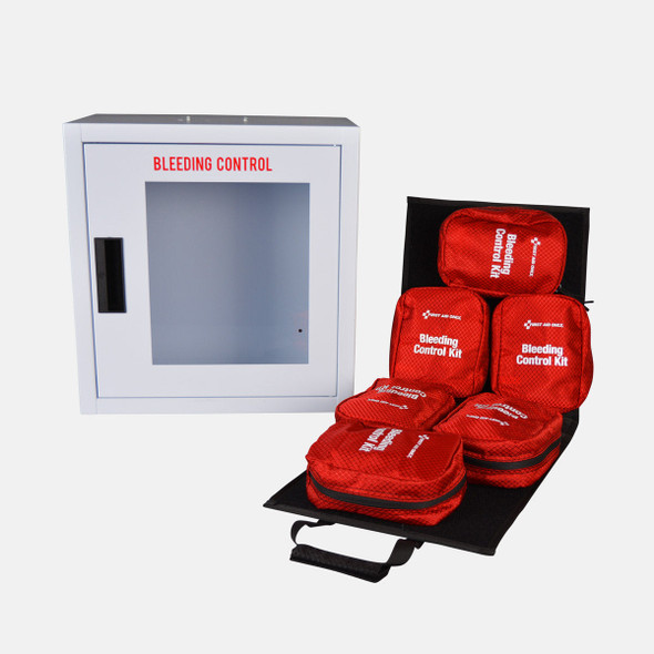 First Bleeding Control Cabinet with Multiple Victim Tote for California Regulation – Without Alarm