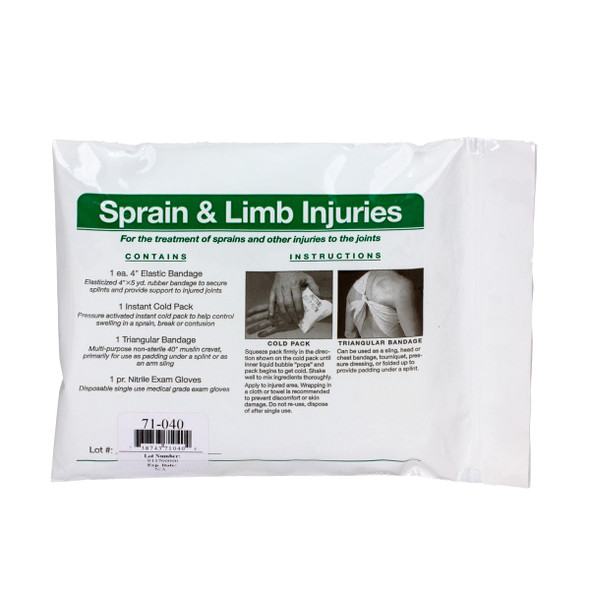 First 5 Piece First Aid Triage Pack – Sprain Treatment, Cold Pack, Sold as 5 Piece Kit, For Workplace First