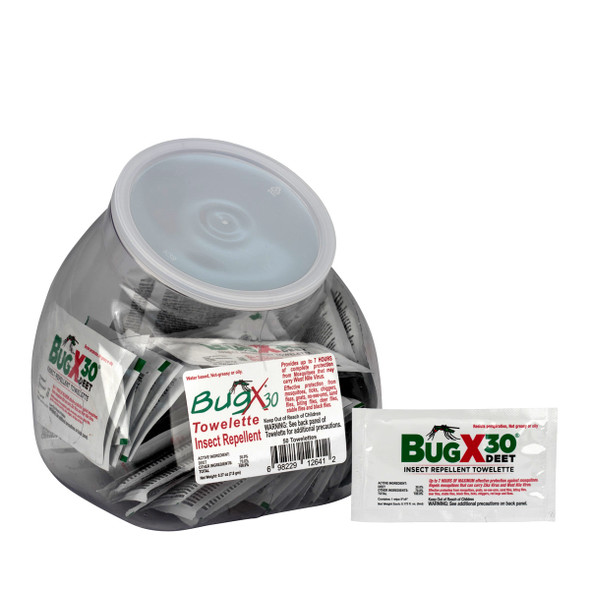 First BugX30 Fish Bowl Insect Repellent Wipes – 50 Per Bowl, Repellent Towelette Repels Mosquitoes