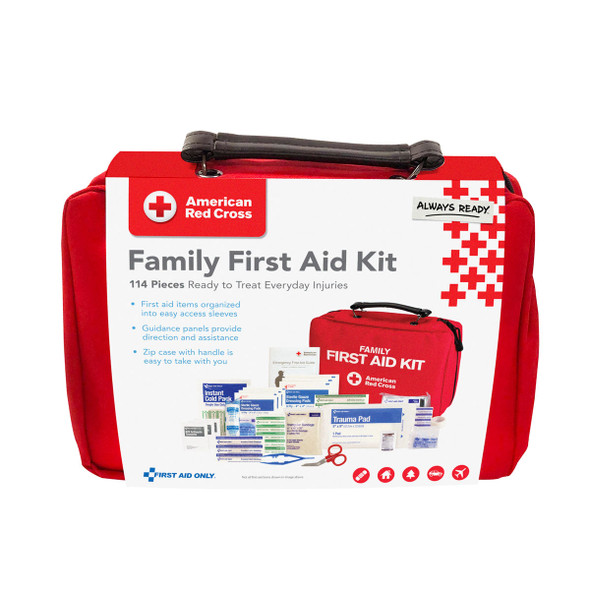 First American Red Cross Deluxe Family First Aid Kit – Latex-Free, For Workplace First Aid and Injury Care