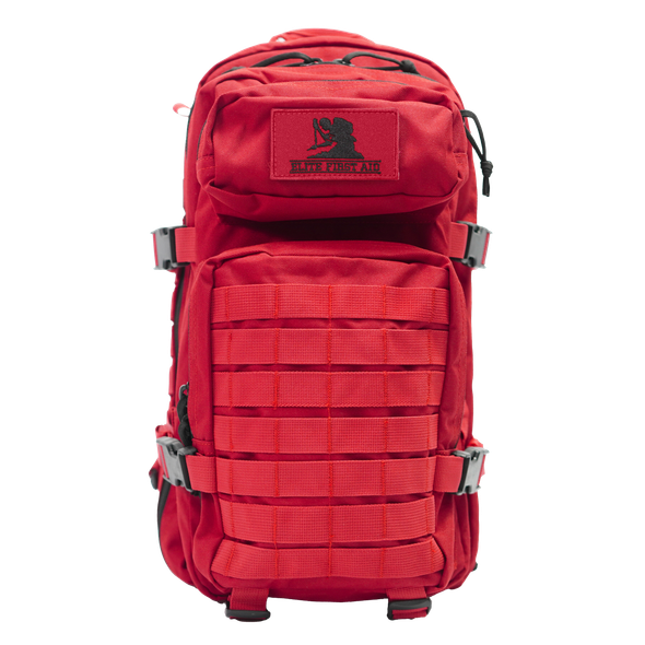 First Tactical Trauma First Aid Backpack – Red, Engineered for Rapid Deployment and Efficiency