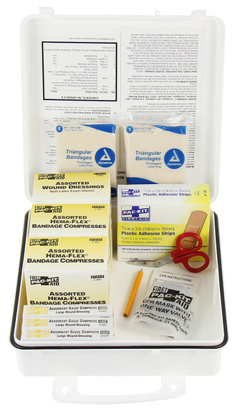 First 50 Person National Standard Bus First Aid Kit – Steel Case, Weatherproof Case, Weatherproof Steel Case