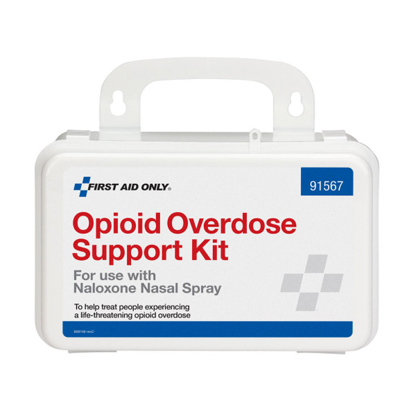 First Opioid Overdose Support Kit – Plastic, Without Naloxone Nasal Spray, For Workplace First