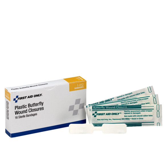First Butterfly Wound Closures – Large, 16 Per Box, Single-Use, For Dressing Changes and Wound Care