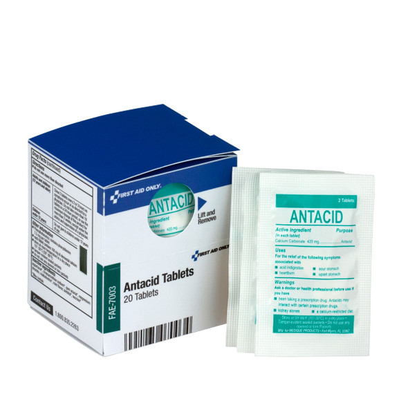 First SmartCompliance Refill Antacid – 2 Tablets per Packet, 10 Packets per Box, For Workplace First