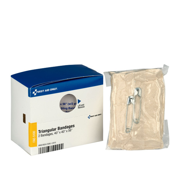 First SmartCompliance Refill Triangular Bandage – 2 per Box, Single-Use, For Dressing Changes and Wound Care