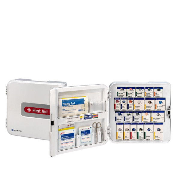 First SmartCompliance Complete First Aid Plastic Cabinet – ANSI 2021 A+ with Meds, The Fao Safetyhub