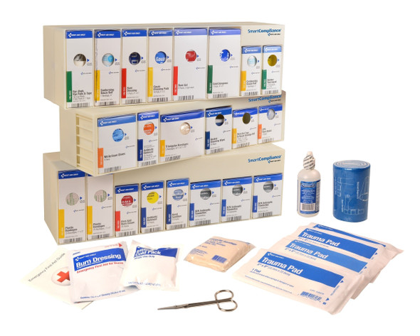 First SmartCompliance RetroFit Grids – ANSI 2021 B, 100-Person, For Workplace First Aid and Injury Care