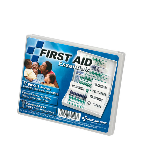 First 16 Piece Travel First Aid Kit – Plastic Case, The 17-Pieces of Bandages, For Workplace First