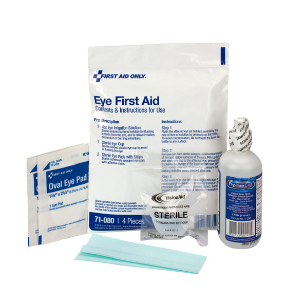 First 6 Piece Eye Wound First Aid Triage Pack – Eye Wound Treatment, Sold as 6 Piece Kit, For Workplace First