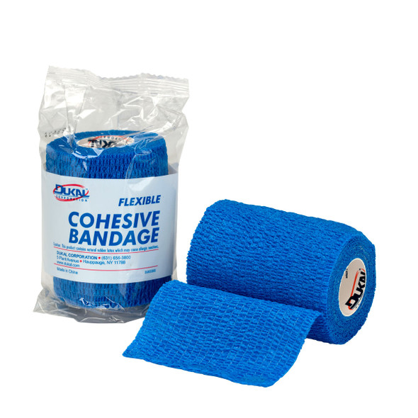 First 3"x5 Yards of Self-Adhering Wrap – Blue Color, Easy Tear, With This Wrap, For Dressing Changes