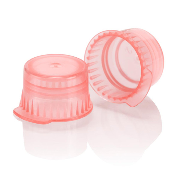 Globe Cap, Snap, 12/13mm, PE, for Vacuum and Test Tubes, Red – 1000/bg, For Laboratory Testing