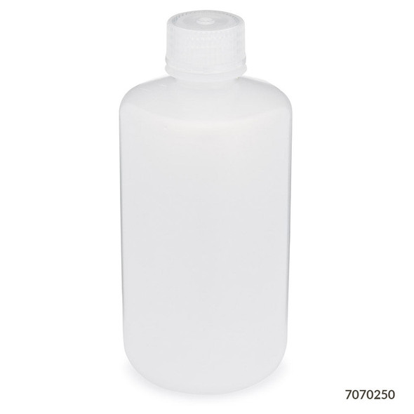 Globe Bottles, Diamond RealSeal, Narrow Mouth Boston Round, Ldpe with PP Closure, 250mL, 12/Pack