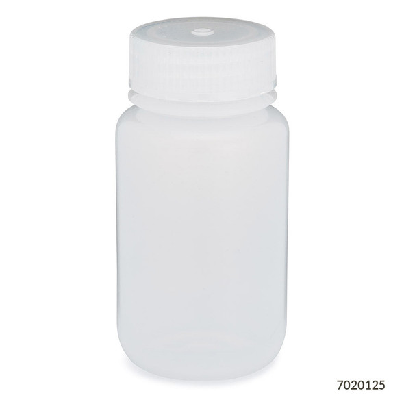 Globe Bottles, Diamond RealSeal, Wide Mouth, Round, Ldpe with PP Closure, 125mL, 12/Pack – 12/bg