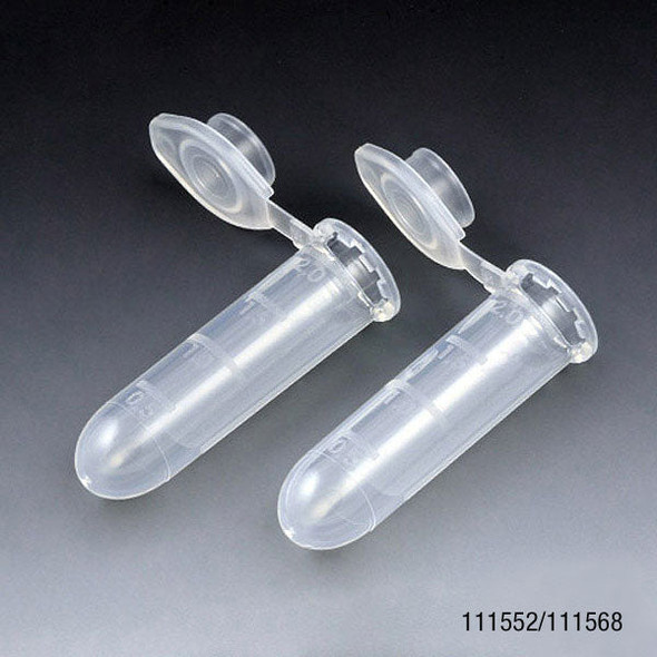 Globe 2mL Microcentrifuge Tube – PP, Attached Snap Cap, Graduated, Natural, 1000/bg, Attached Snap Cap
