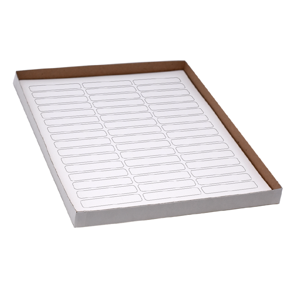 Globe Label Sheets – Cryo, 64x13mm, for Racks and Boxes, 20 Sheets, 60 Labels per Sheet, White